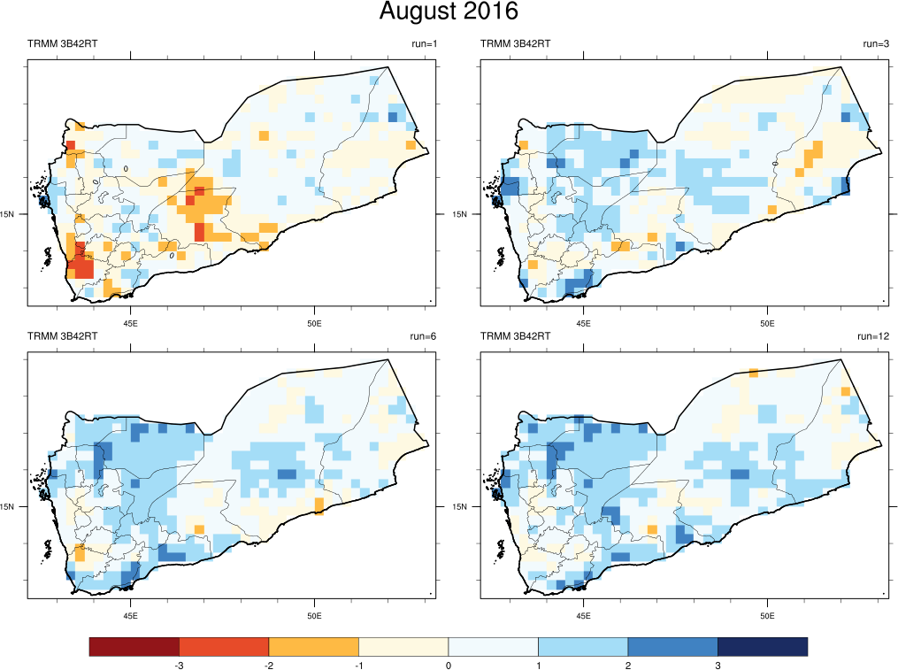 Monthly Climate Data for Yemen August 2016