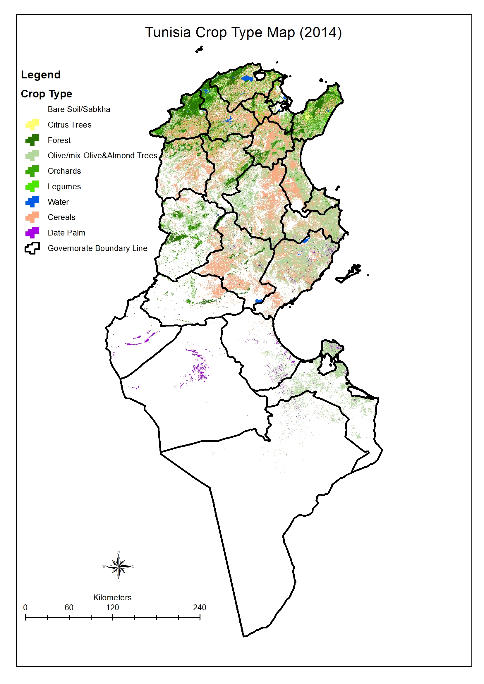 Summary Agricultural Data for Tunisia